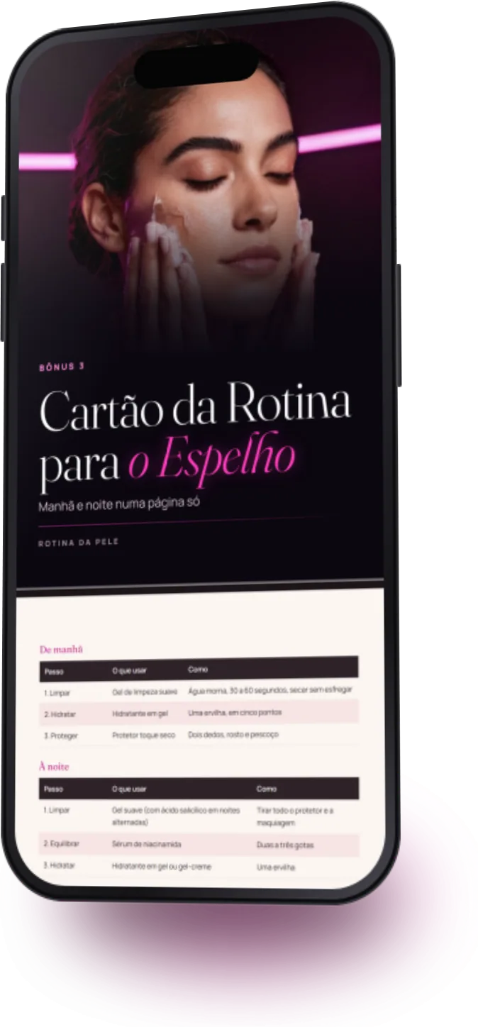 Cartão da rotina de manhã e de noite