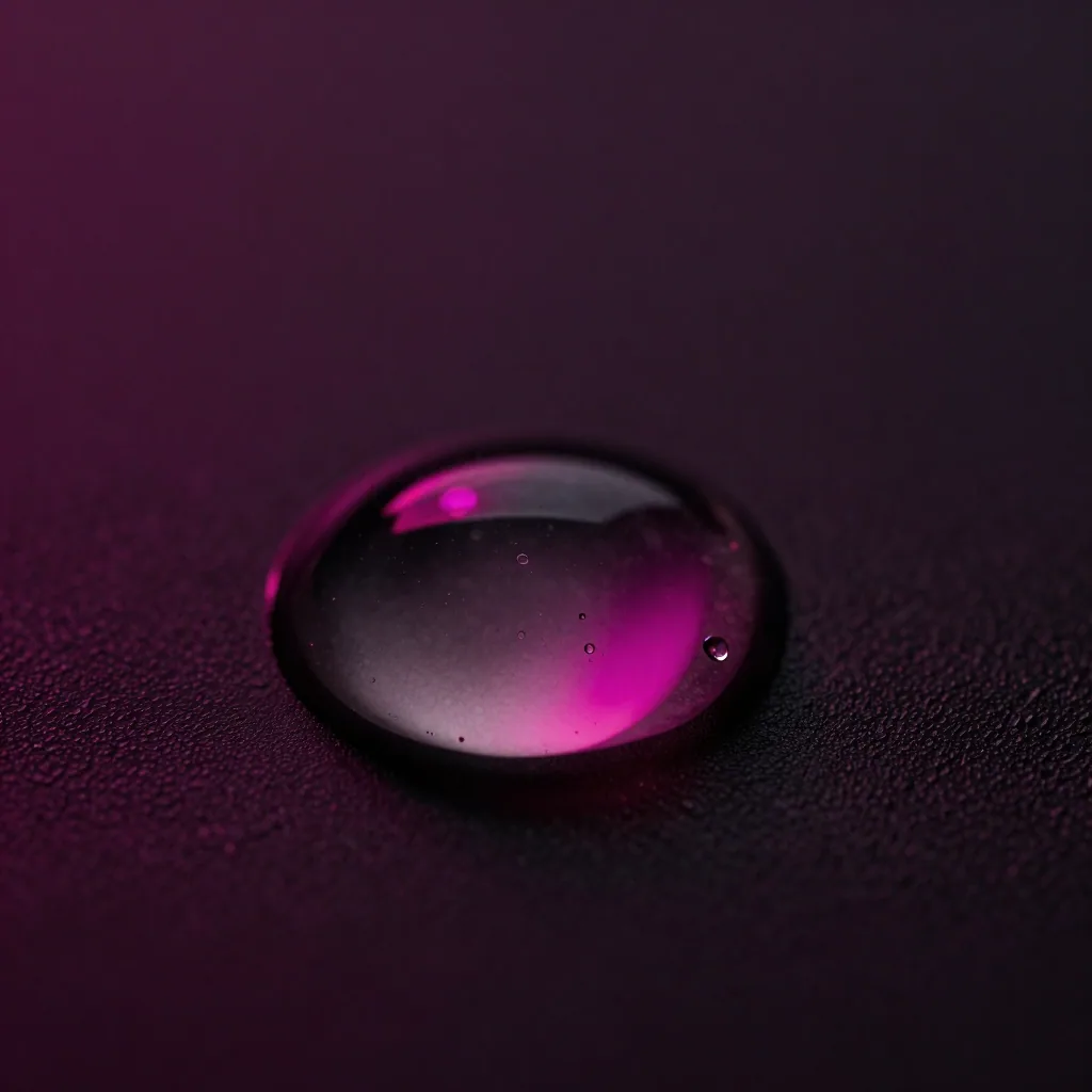 Gota de gel sobre vidro escuro
